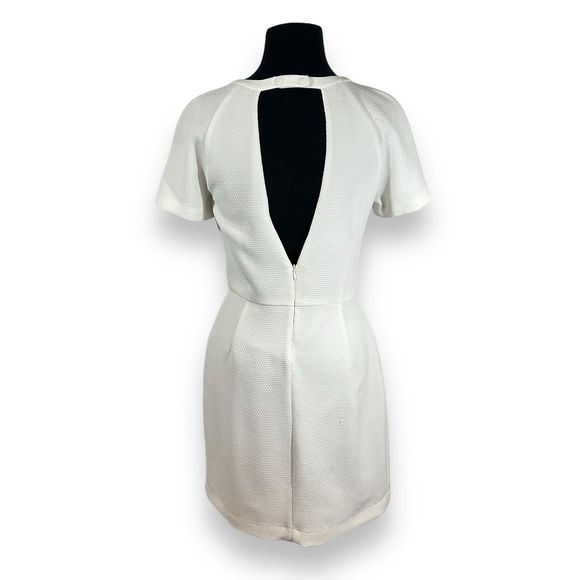 Sandro Short Sleeve open back‎ Mini Dress Womens Medium (Sandro sz 2) white - Picture 2 of 8